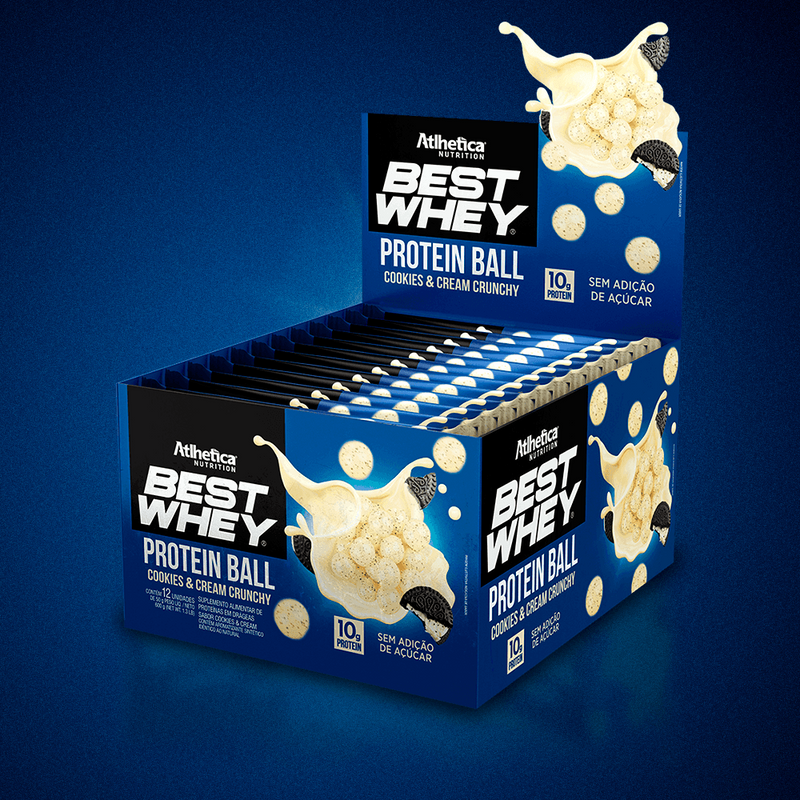 Best Whey Protein Ball Cookies &amp; Cream Crunchy: Delícia e Nutrição em Cada Mordida Gvitta Store