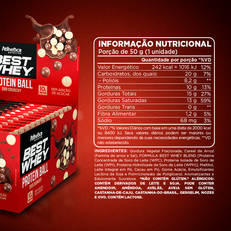 Protein Ball Duo Crunchy - Atlhetica: Nutrição e Sabor em Cada Mordida Gvitta Store