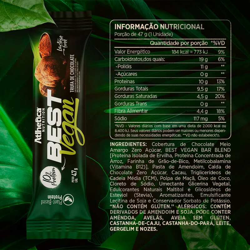 Best Vegan Bar Trufa de Chocolate - Atlhetica: Deliciosamente Saudável e Nutritiva Gvitta Store