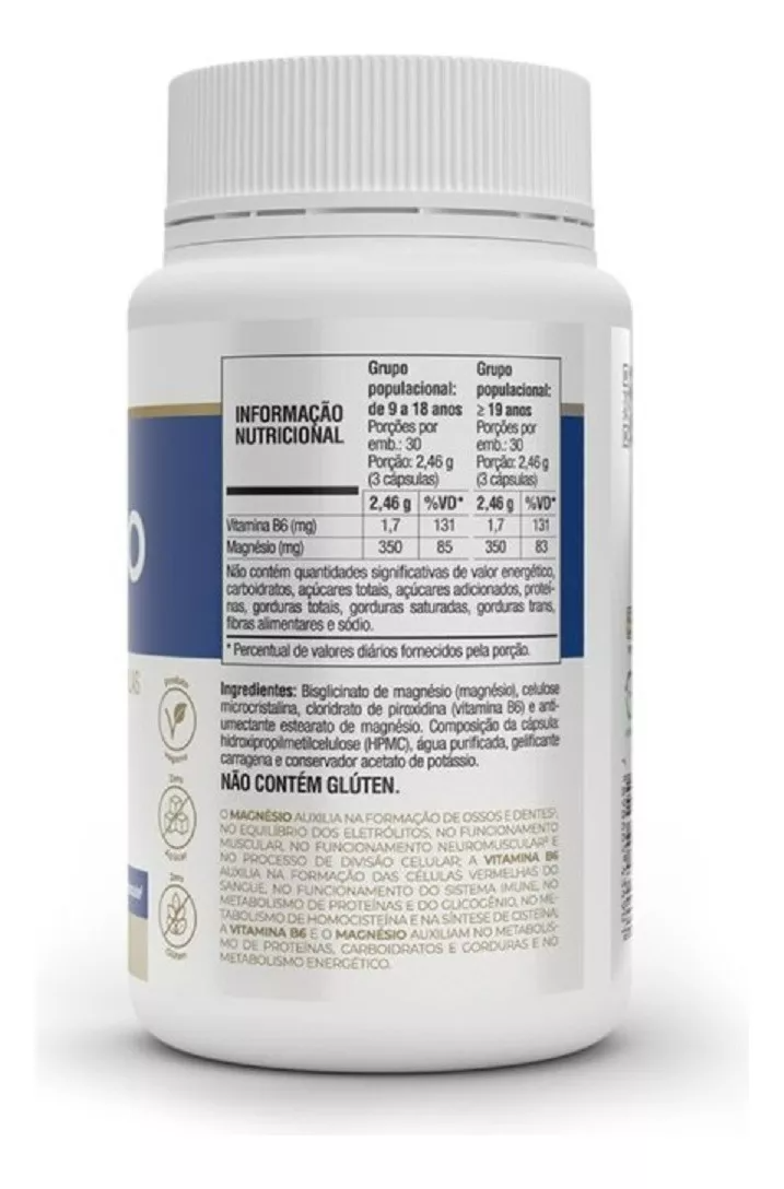 Magnésio Plus 90 Cápsulas - Vitafor: Saúde Óssea e Muscular Otimizada Gvitta Store