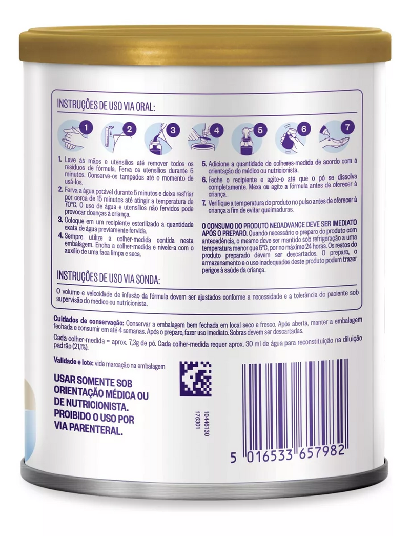 Neo Advance 400g: Nutrição Completa e Segura para Crianças com Alergias Alimentares Gvitta Store
