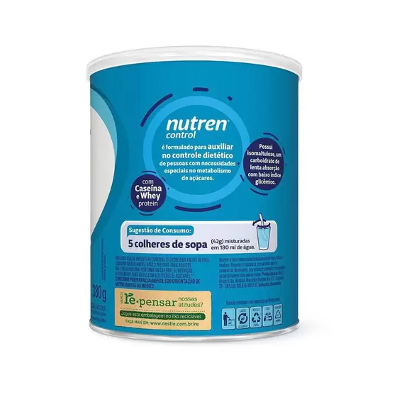 Nutren Control Baunilha 380g - Nestlé: O Aliado Perfeito para o Controle Glicêmico Gvitta Store